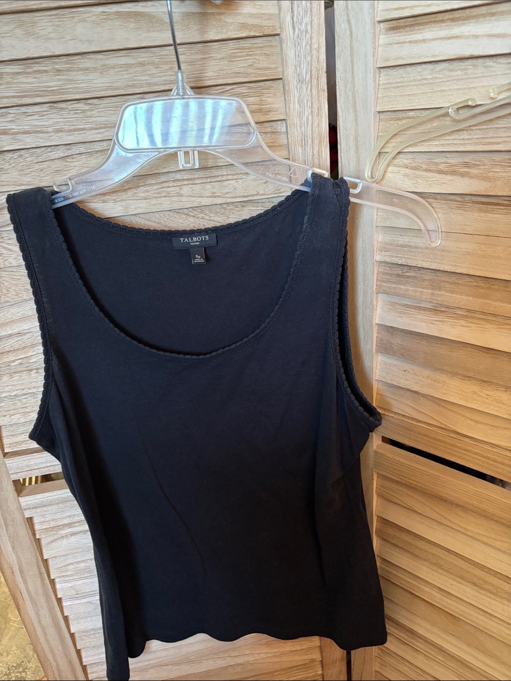 Talbots Black Scoop-Neck Tank Top Petite Small